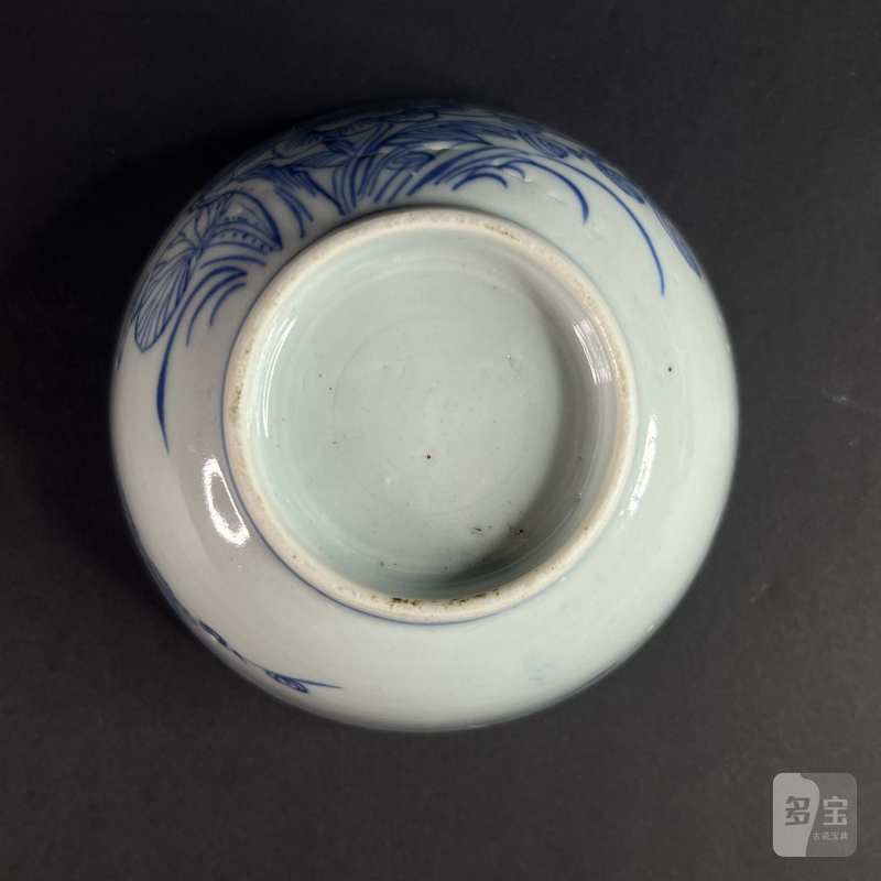 清嘉庆 青花淡描四季花卉纹碗 - 图6
